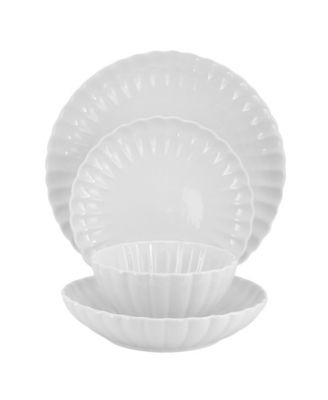 Jane Scalloped 16-Pc. Dinnerware Set, Service For 4