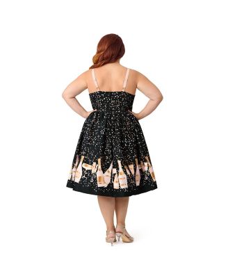Plus Size 1950s Sleeveless Swing Dress