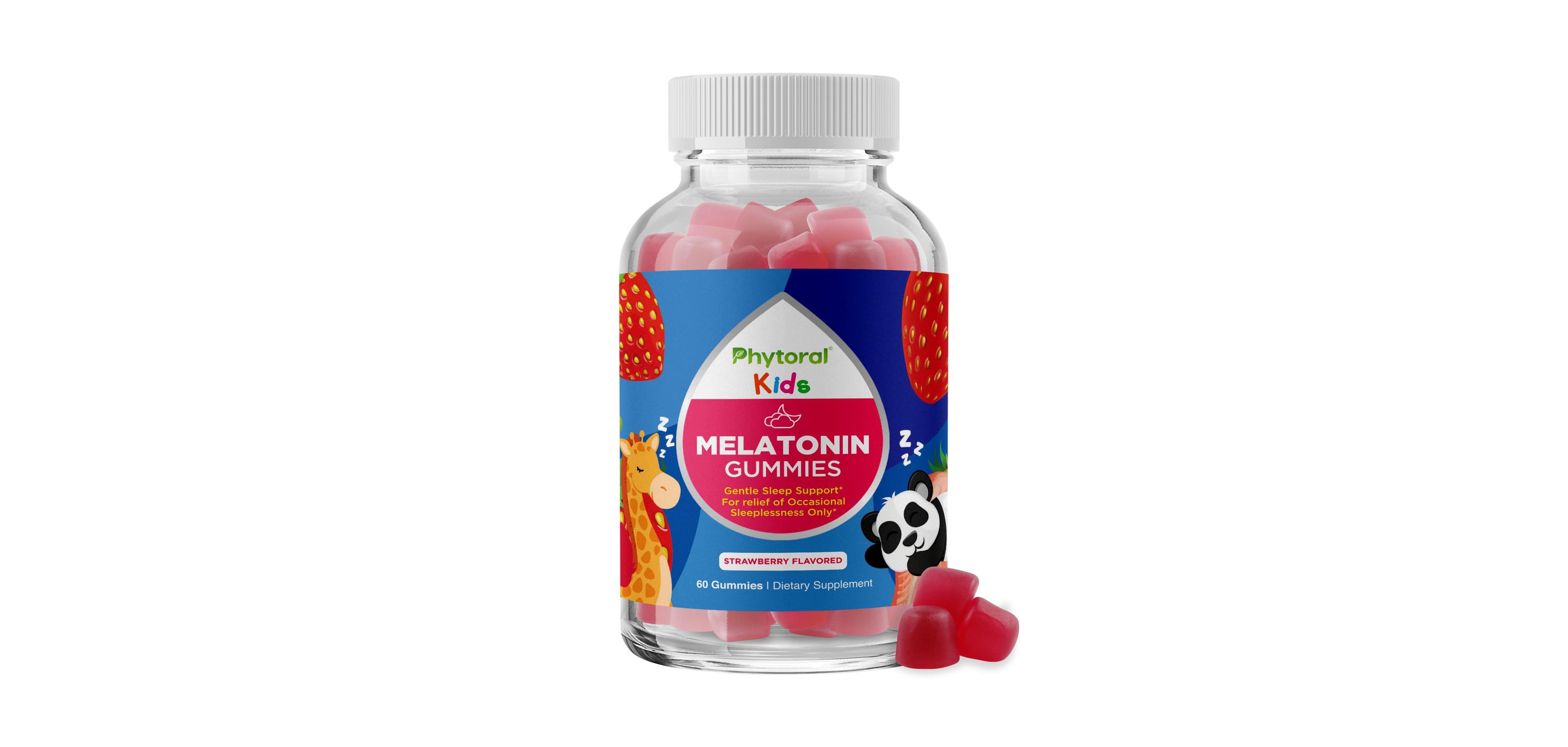Phytoral Melatonin Gummies Kids, Strawberry, 60ct
