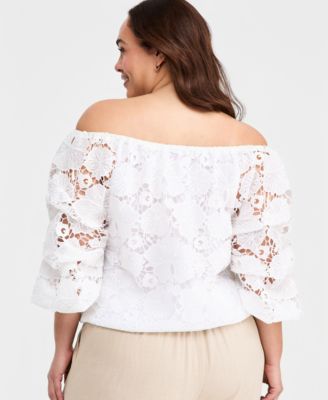 Plus Size Off-The-Shoulder Top