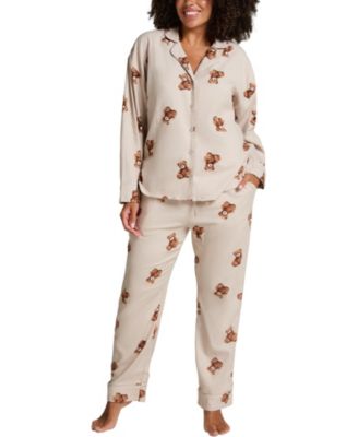 Hunkemoller Women's Jacket Flannel Twill Bear