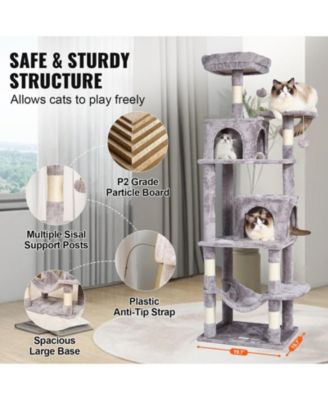 63" Multi-Level Cat Tree with 2 Condos