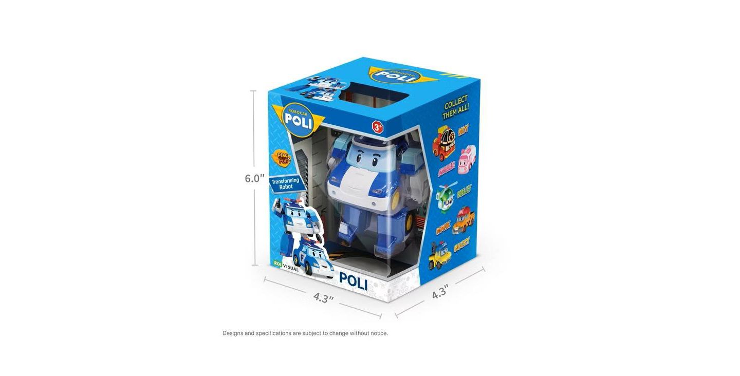 Детские фигурки Robocar Poli 2PCS 4" Transforming Robots (POLI & ROY) - Emergency Rescue Vehicle Action Figures Kids Educational Pretend Play Toy — фото 6