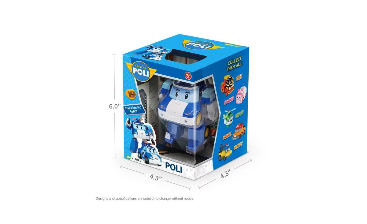 Robocar Poli 2PCS 4" Transforming Robots (Poli & Roy)
