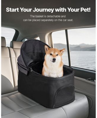 4-Wheel Foldable Pet Stroller with Detachable Carrier, Holds up to 35 lbs