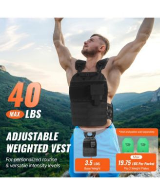 Weighted Vest, 40 lb Adjustable Workout Vest for Men and Women, Strength and Endurance Training for Running, Jogging and Fitness