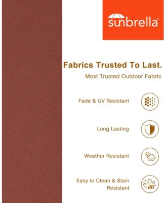 Outdoor Patio Chair Cushions Set, Sunbrella Fabric Weather-Resistant Outdoor Cushion with Individual Pocket Springs