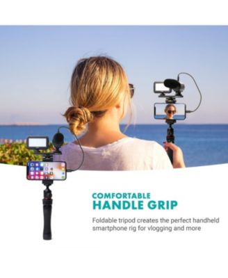 iVlogger Vlogging Kit for iPhone with Light, Mic, Phone Mount, Tripod (Lightning)