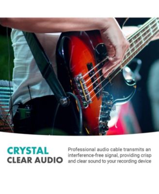 WGA-1 6.35mm Guitar Cord to 3.5mm Extension TRS Male to Male Audio Cable