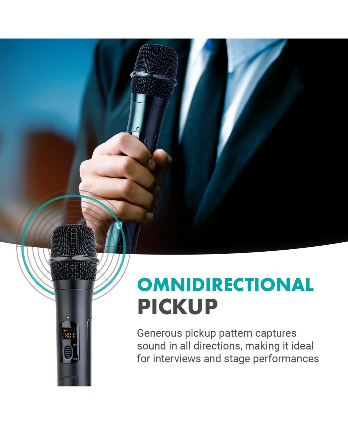 Movo Wmx-7-th-rx Vhf Handheld Wireless Microphone System for Cameras