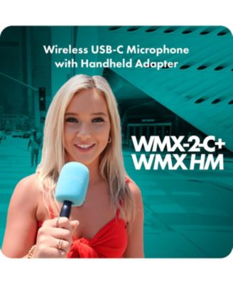 WMX-2-C USB-C Wireless Lavalier Microphone for iPhone 15/Android/USB C Devices with WMX-HM Handheld Adapter