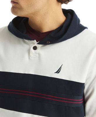 Men's Diagonal Fleece Snap-Button Hoodie