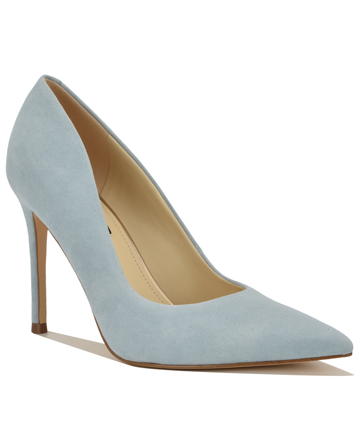 Nine West Women's Fresh Slip-On Stiletto Pumps - Sky Blue Suede