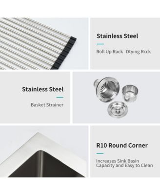 30x21x10-Inch Stainless Steel Farmhouse Apron Front Single Bowl Kitchen Sink