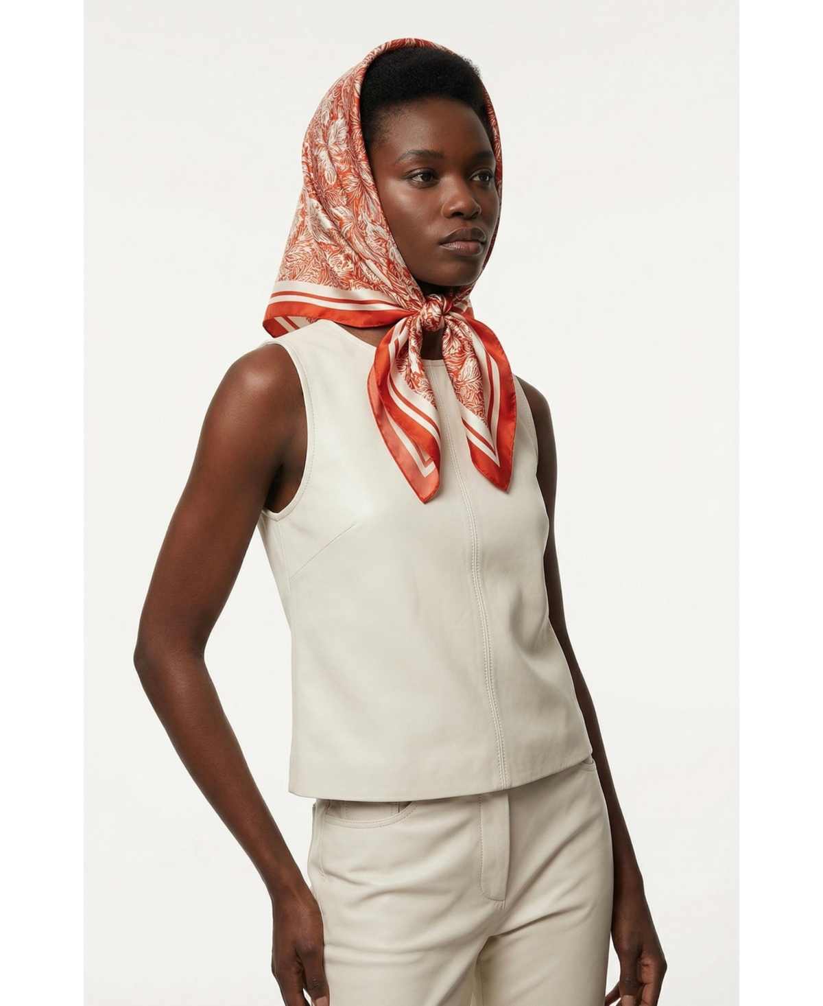 Jessie Zhao New York Terracotta Dream Double Sided Silk Scarf