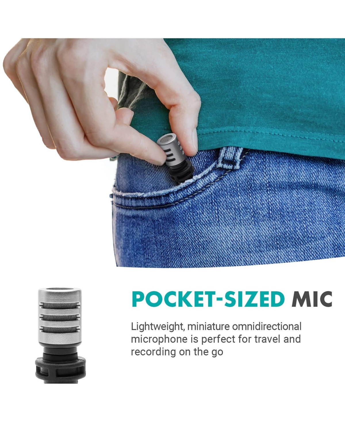 Movo MA5U Pocket Audio Microphone - Usb Compatible