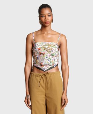 Women's Square Neck Scarf Top