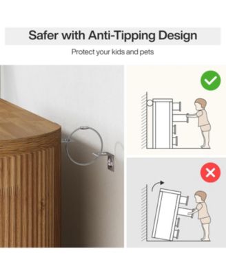 Tall Night Stand for Bedroom, Brown