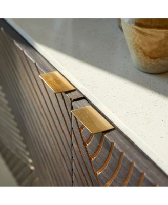 Bilal solid mango and terrazzo Sideboard 180 cm