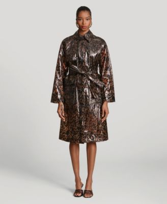 Women's Center Front Belted Trench Coat