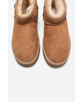 Women Havana Leather Platform Ankle Boot