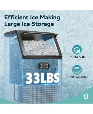 Ice Storage 150-lb Ice Per day Freestanding Cubed Ice Maker