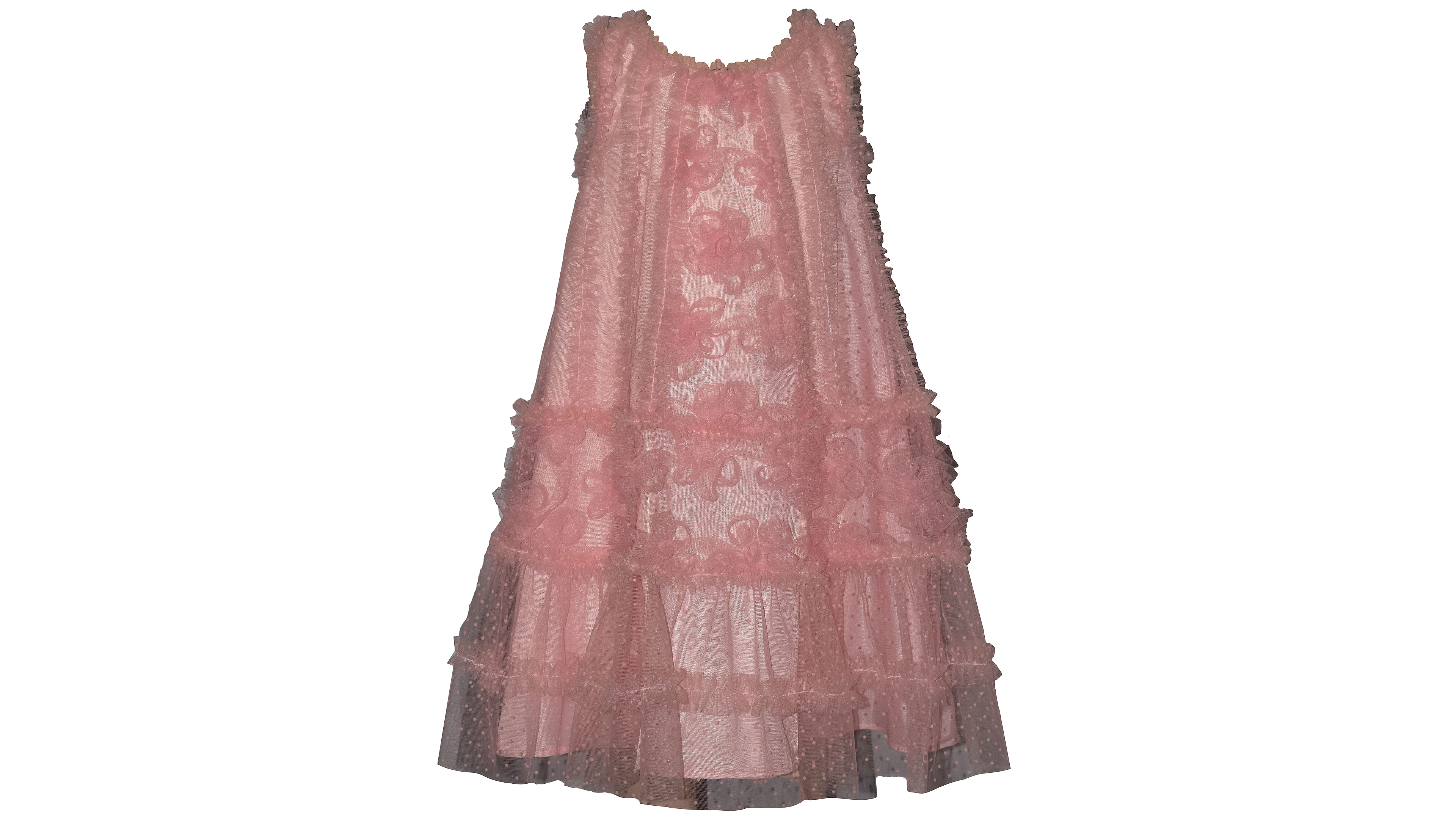 Bonnie Jean Girls' 2T-6X Sleeveless 3D Floral Shift Round Neck Party Dress