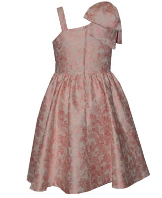 Girls' 7-16 Asymmetrical Bow Shoulder Party Dress