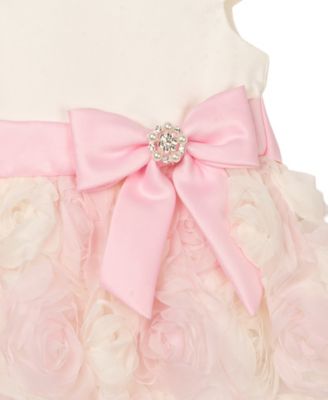 Girls' 2T-6X Floral Soutache Round Neck Dress