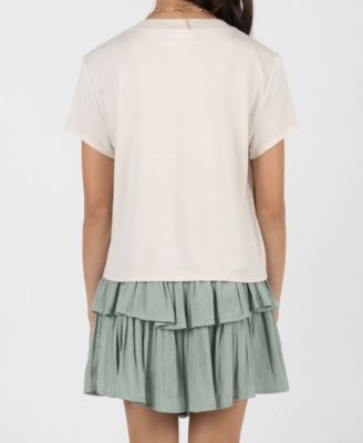 Girls' 7-12 Short-Sleeve T-Shirt and Skort, 2-Piece Set