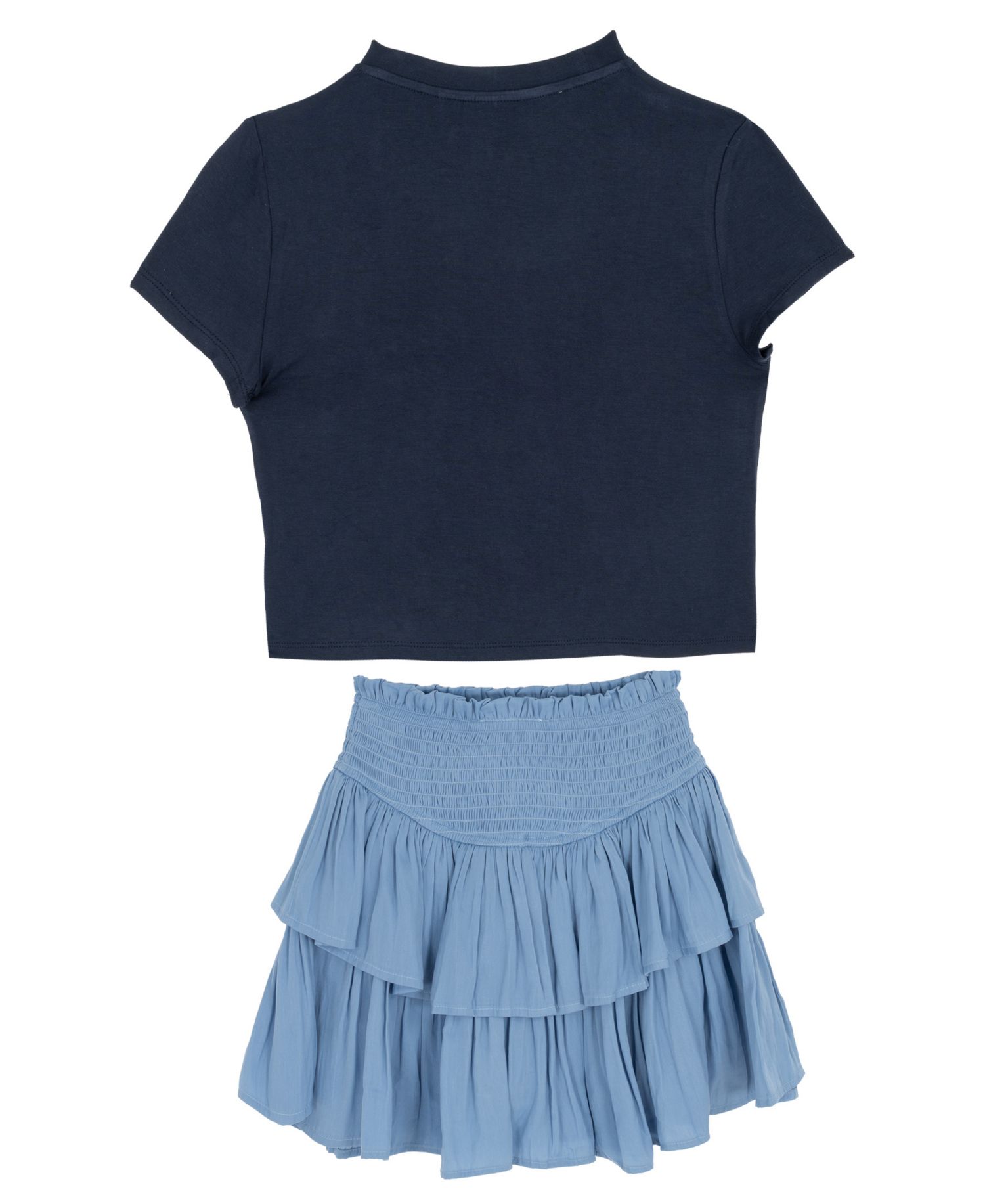Girls' 7-12 Graphic Short-Sleeve T-Shirt and Skort, 2-Piece Set
