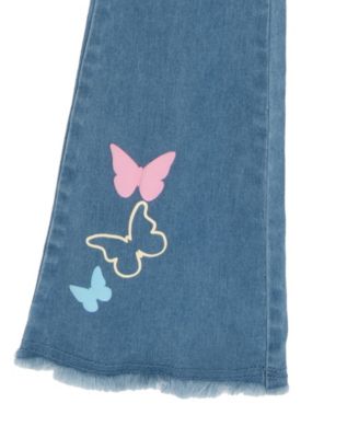 Girls' 7-16 Button Down Sweater with T-Shirt and Flare Pants, 3-Piece Set