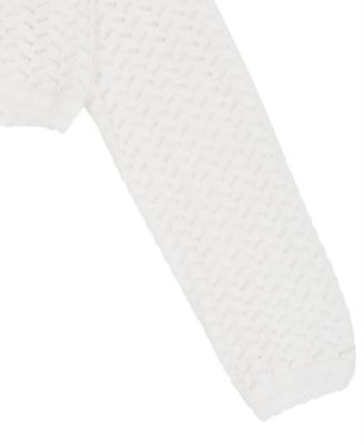 Girls' 2T-6X Crochet Knit Long-Sleeve Cardigan