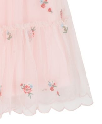 Girls' 2T-6X Embroidered Flutter Sleeve Dress