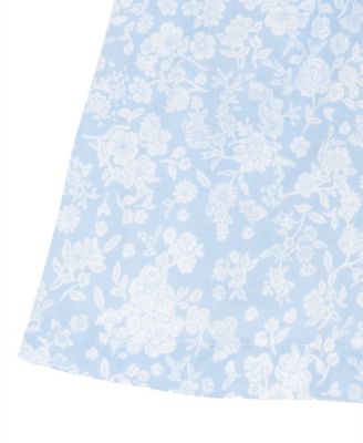 Girls' 2T-6X Flared Round Neck Bow Dress