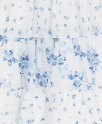 Girls' 7-16 Beaded Soutache Square Neck Dress