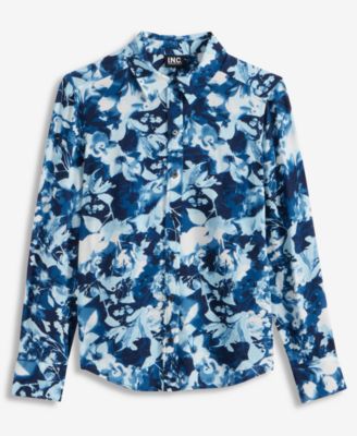 Petite Floral-Print Shirt