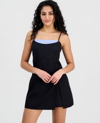 Women's Layered-Look Sleeveless Suiting Romper