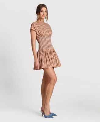 Women's Boat Neck Mini Dress