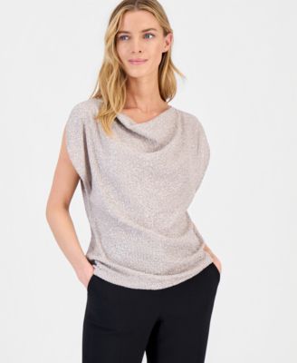 Petite Cowl Neck Blouse