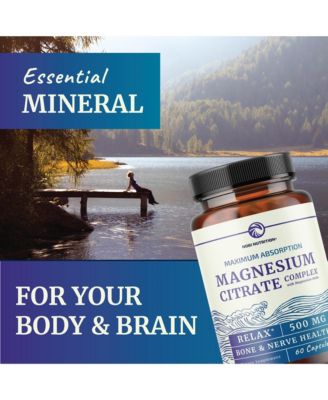 Magnesium Complex Capsules, Magnesium Oxide, Magnesium Citrate, 60ct