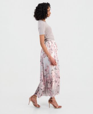 Petite Pull-On Floral Maxi Skirt