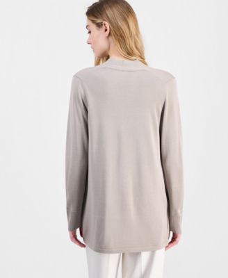Women's Open-Front Rib Pocket Cardigan