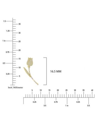 Cubic Zirconia Tulip Pin Brooch