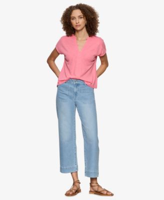 Petite Notched Muscle T-Shirt