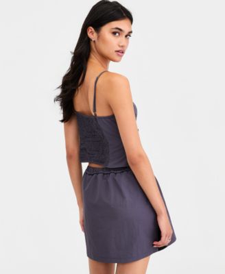 Women's Lace-Trim Cropped Top