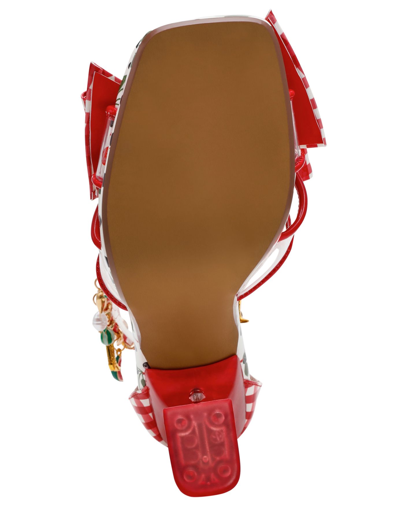 Женские сандалии Betsey Johnson Margret Ankle Charms Dress Sandals, цвет: Красный разноцветный — фото 5