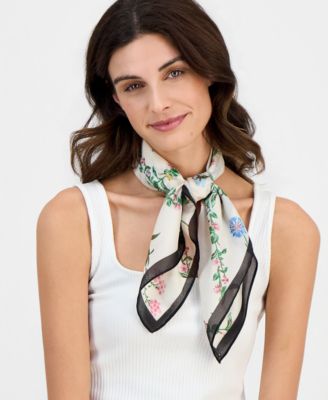 Diamond Garden Floral Square Scarf