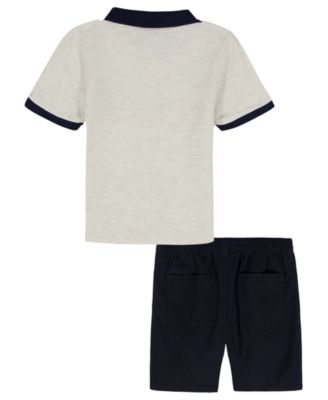 Boys' 2T-7 Polo Collar Shirt and Shorts, 2-Piece Set