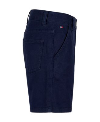 Boys' 2T-7 Point Collar Stripe Shirt and Shorts, 2-Piece Set